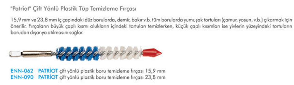 Patriot Çift Yönlü Plastik Tüp Temizleme Fırçası - Goodway ENN 